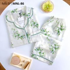 Pijama lụa mango mềm mại, không nhăn Satino TNQL - Sakura Olive
