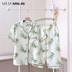 Pijama lụa mango mềm mại, không nhăn Satino TNQL - Sakura Olive