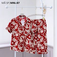 Pijama lụa mango mềm mại, không nhăn Satino TNQL - Giva Red