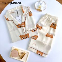 Pijama lụa mango mềm mại, không nhăn Satino TNQL - Beanie Cream