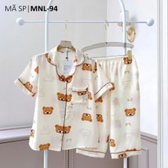 Pijama lụa mango mềm mại, không nhăn Satino TNQL - Beanie Cream