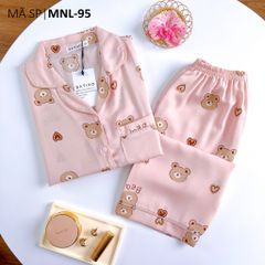 Pijama lụa mango mềm mại, không nhăn Satino TNQL - Coco Pink