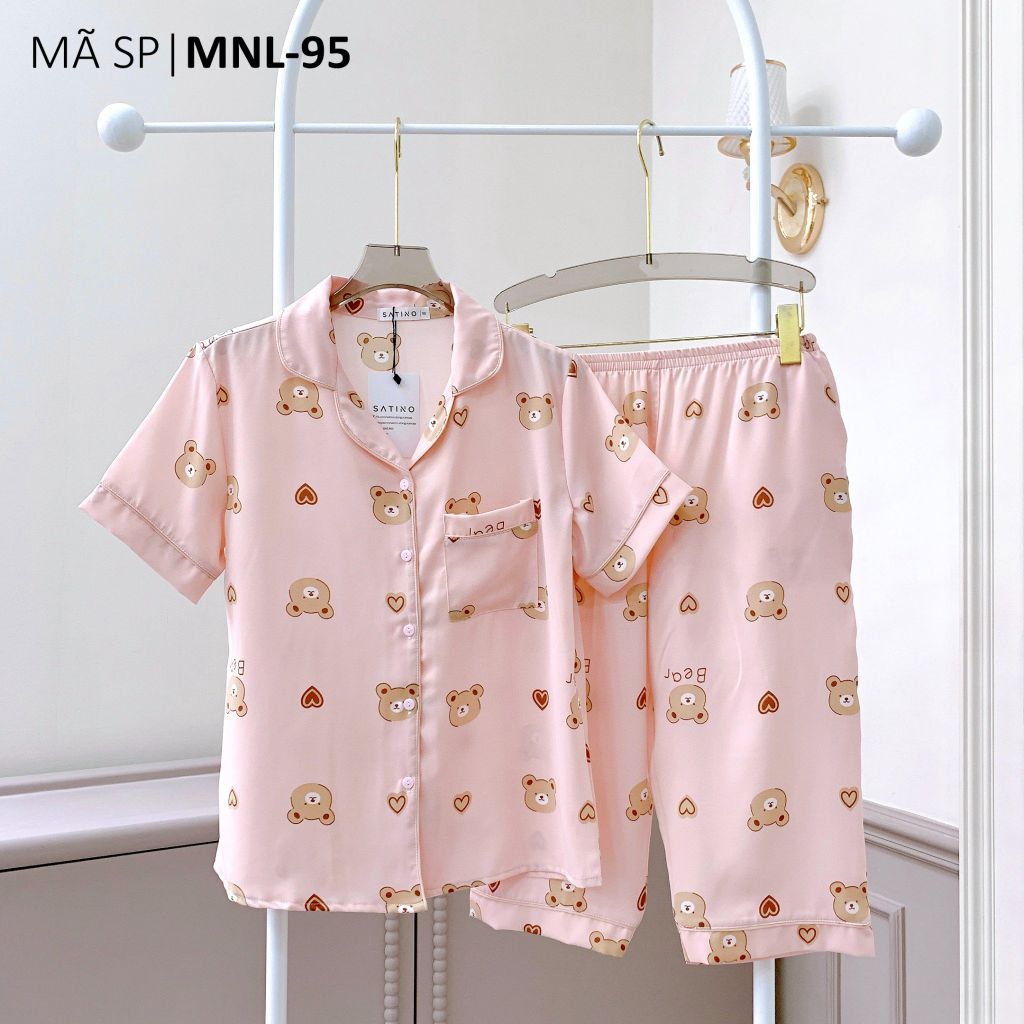 Pijama lụa mango mềm mại, không nhăn Satino TNQL - Coco Pink
