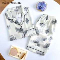 Pijama lụa mango mềm mại, không nhăn Satino TNQL - Della White