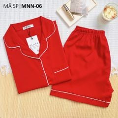 Đồ bộ mặc nhà, đồ ngủ, Pijama nữ Lụa Mango Satino màu trơn TNQN - Wine Red