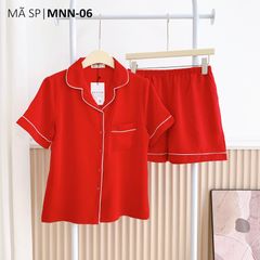 Đồ bộ mặc nhà, đồ ngủ, Pijama nữ Lụa Mango Satino màu trơn TNQN - Wine Red