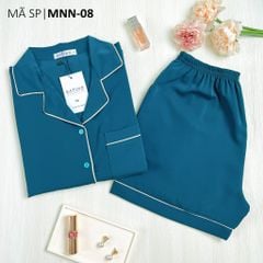 Đồ bộ mặc nhà, đồ ngủ, Pijama nữ Lụa TNQN màu trơn Satino - Mallard Green