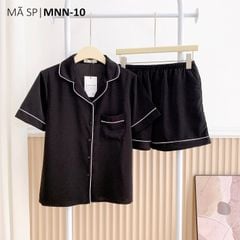 Đồ bộ mặc nhà, đồ ngủ, Pijama nữ Lụa màu trơn TNQN Satino - Black