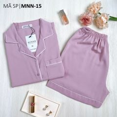Đồ bộ mặc nhà, đồ ngủ, Pijama nữ Lụa màu trơn TNQN Satino - Lilac