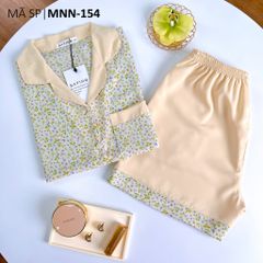 Pijama lụa mango mềm mại, không nhăn Satino TNQN - Vana Cream
