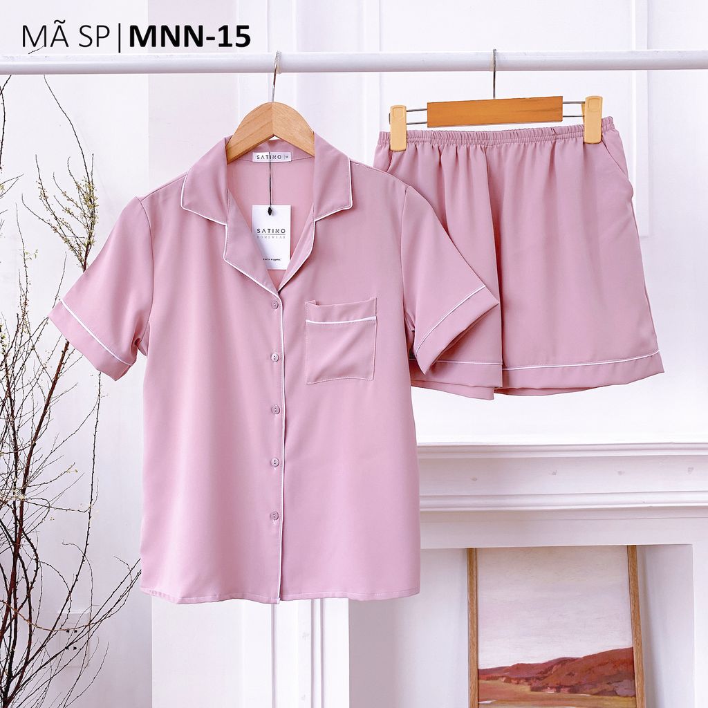 Đồ bộ mặc nhà, đồ ngủ, Pijama nữ Lụa màu trơn TNQN Satino - Lilac