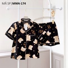 Pijama lụa mango mềm mại, không nhăn Satino TNQN - Honey Black