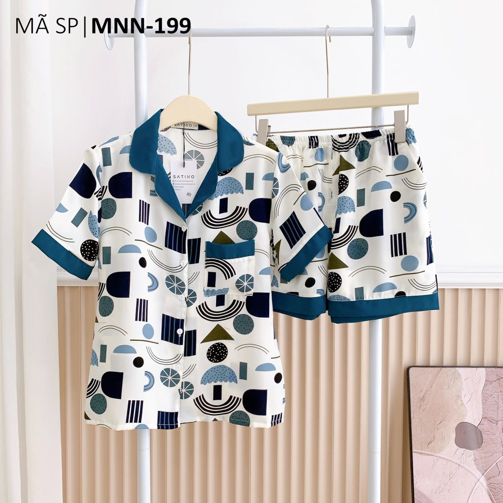 Đồ pijama nữ lụa mango TNQN Satino - Maya Mallard Green