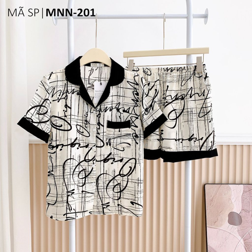 Đồ pijama nữ lụa mango TNQN Satino - Harvey White