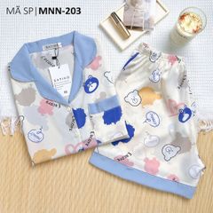 Đồ pijama nữ lụa mango TNQN Satino - Jurin Blue
