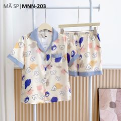Đồ pijama nữ lụa mango TNQN Satino - Jurin Blue