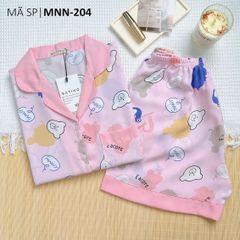 Đồ pijama nữ lụa mango TNQN Satino - Jurin Pink
