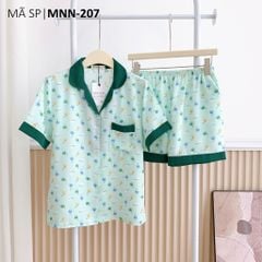 Đồ pijama nữ lụa mango TNQN Satino - Cherry Dark Green