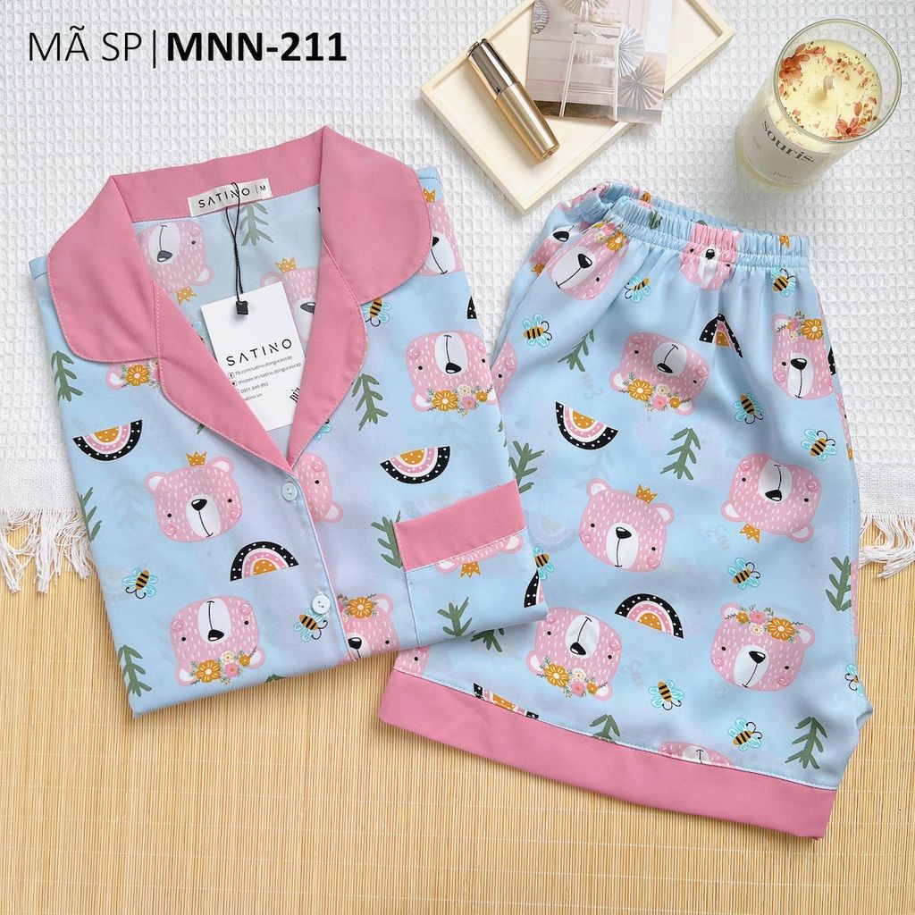 Đồ pijama nữ lụa mango TNQN Satino - Callie Blue