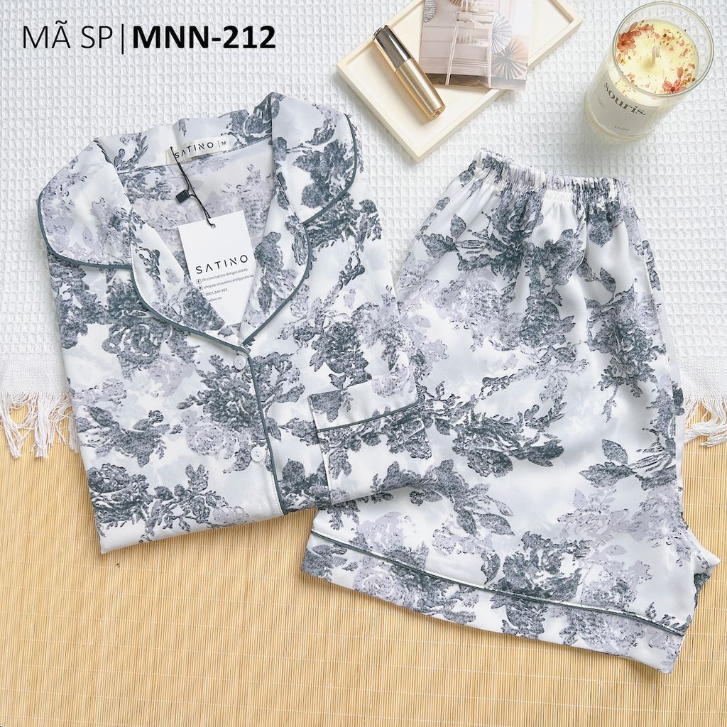 Đồ pijama nữ lụa mango TNQN Satino - Lux Grey