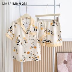 Pijama lụa mango mềm mại, không nhăn Satino TNQN - Grace Cream