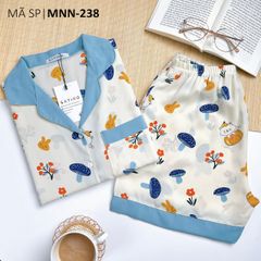 Pijama lụa mango mềm mại, không nhăn Satino TNQN - Anita Cream