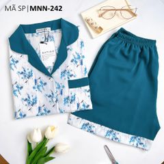 Pijama nữ Lụa Mango TNQN Satino - Rita Mallard Green AHQT