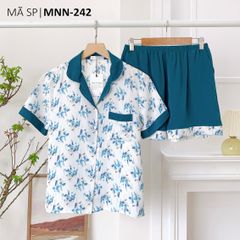 Pijama nữ Lụa Mango TNQN Satino - Rita Mallard Green AHQT