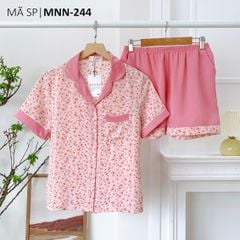 Pijama nữ Lụa Mango TNQN Satino - Windy Pink AHQT