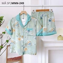 Pijama nữ Lụa Mango TNQN Satino - Juna Mint