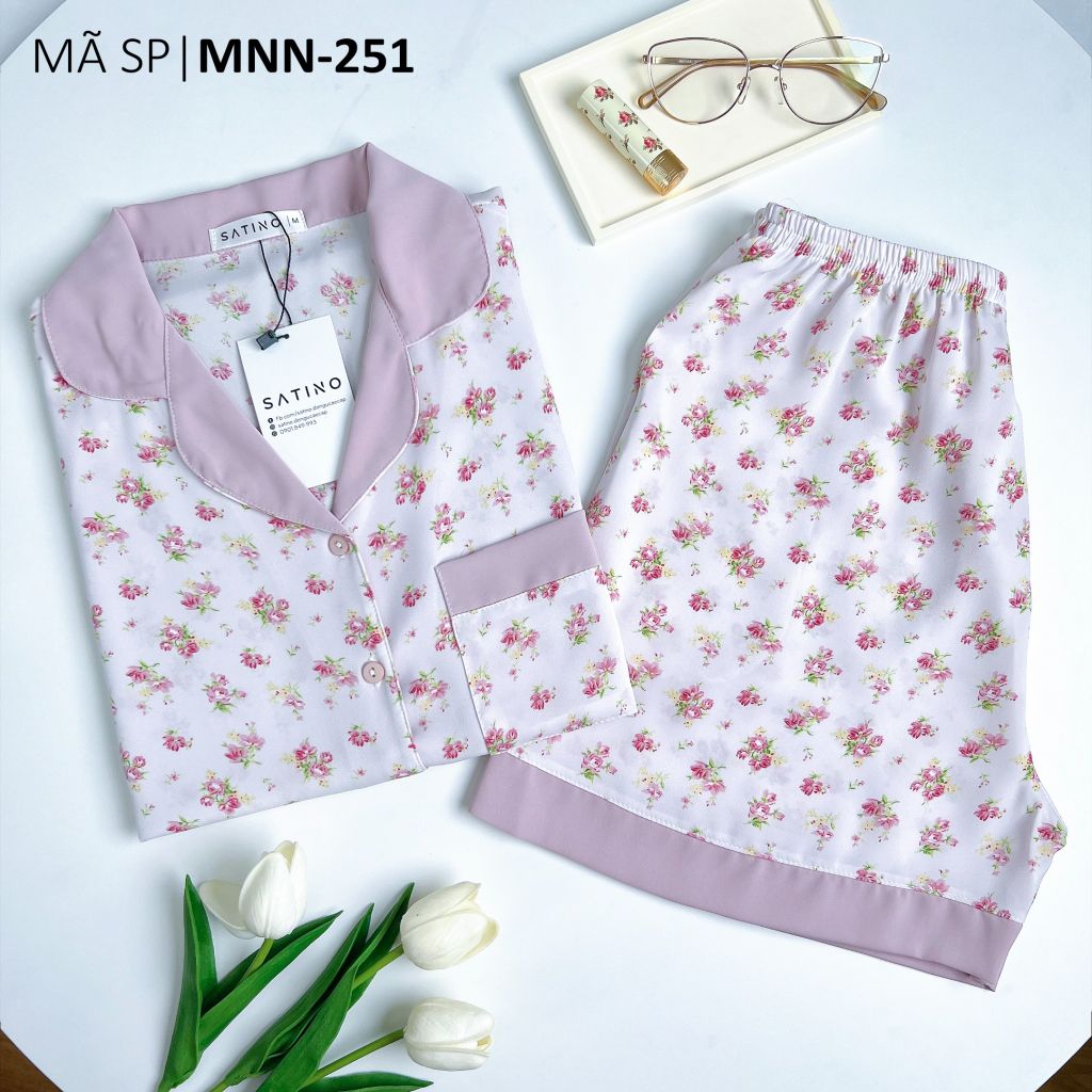 Pijama nữ Lụa Mango TNQN Satino - Helen Lilac