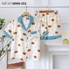 Pijama nữ Lụa Mango TNQN Satino - Rowan Blue