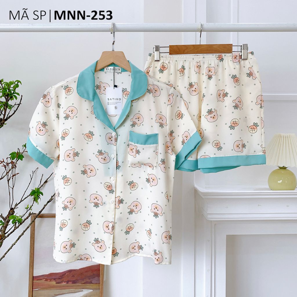 Pijama nữ Lụa Mango TNQN Satino - Hanni Mint