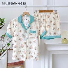 Pijama nữ Lụa Mango TNQN Satino - Hanni Mint