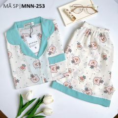 Pijama nữ Lụa Mango TNQN Satino - Hanni Mint