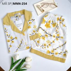 Pijama nữ Lụa Mango TNQN Satino - Blossy Yellow