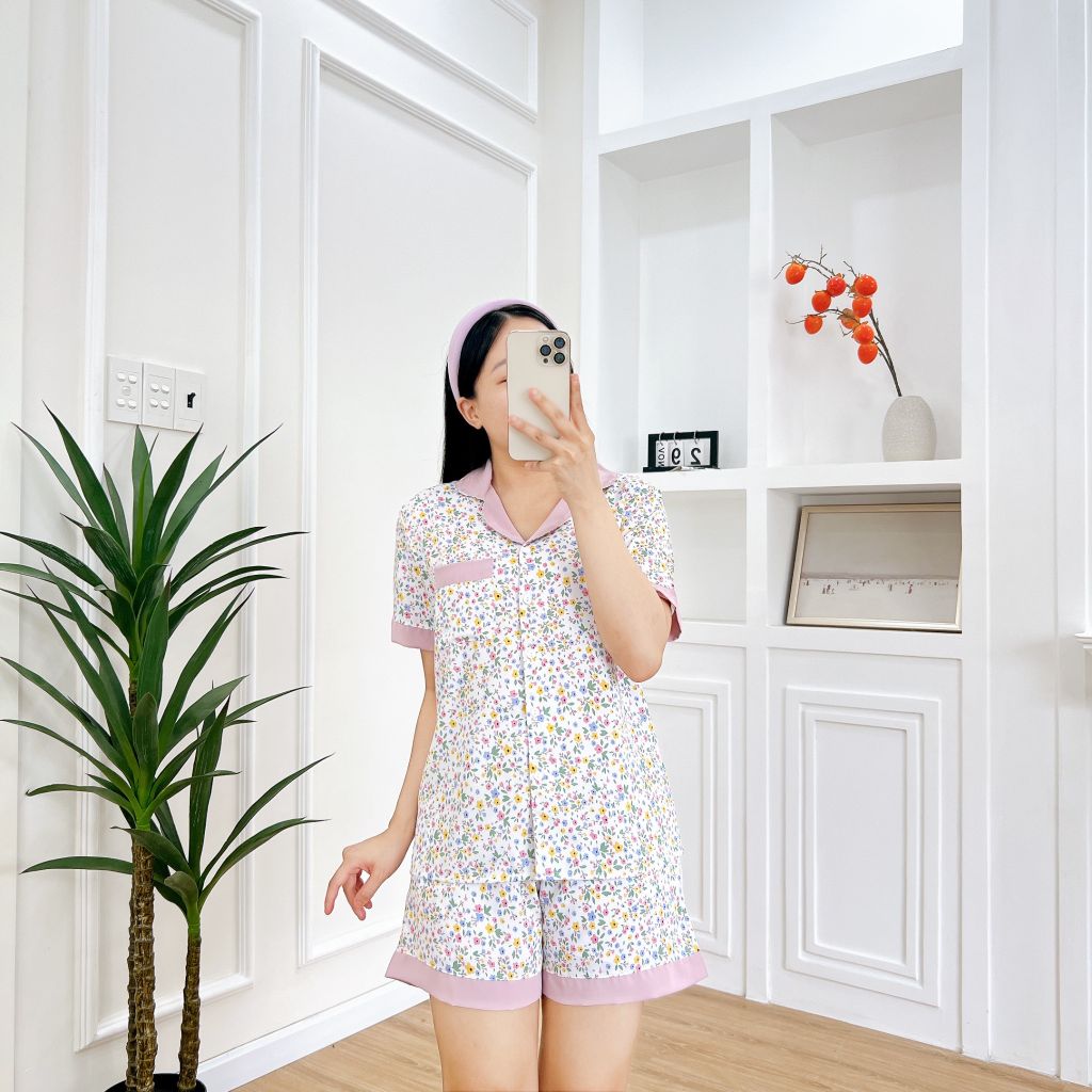 Pijama nữ Lụa Mango TNQN Satino - Holic Lilac