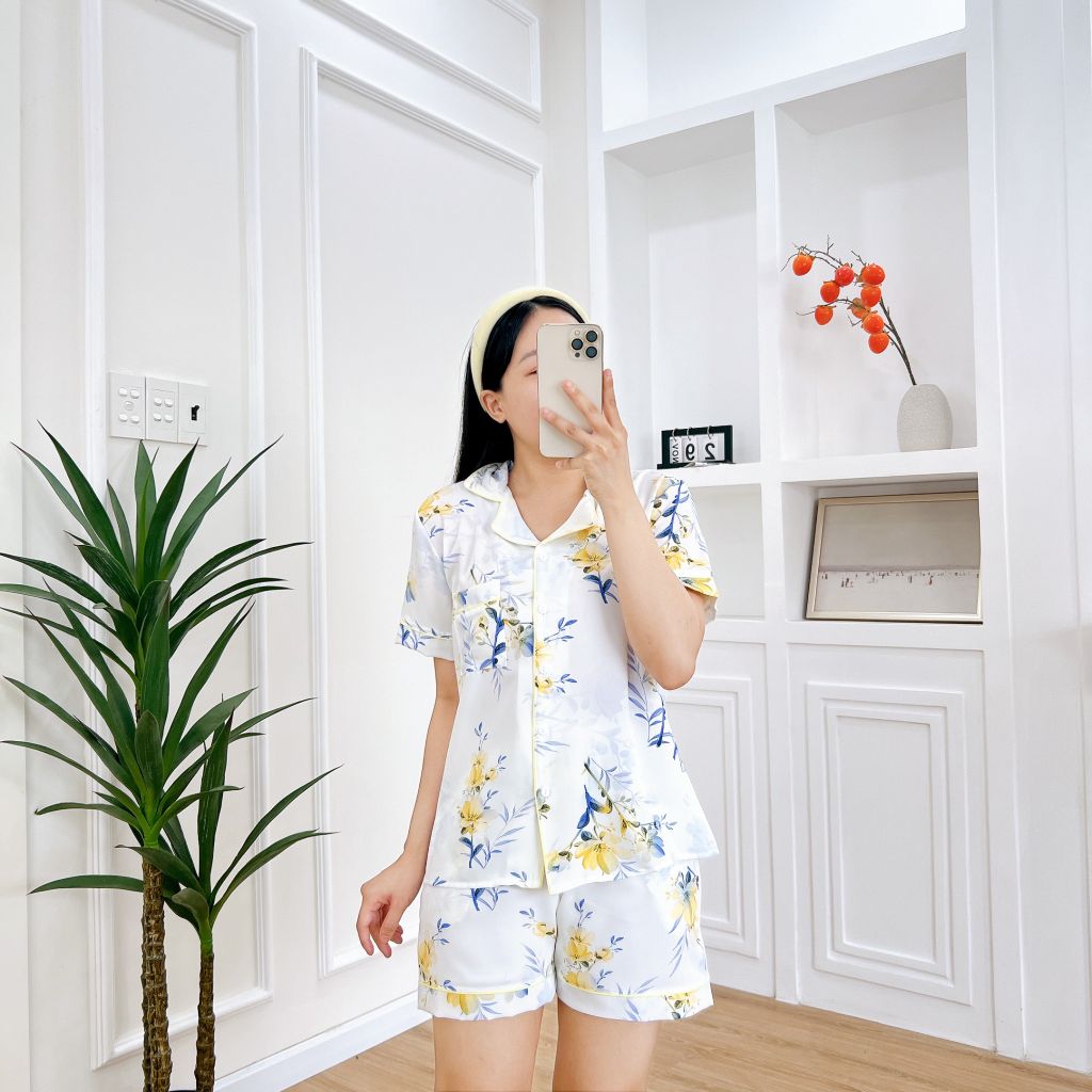 Pijama nữ Lụa Mango TNQN Satino - Viva Cream