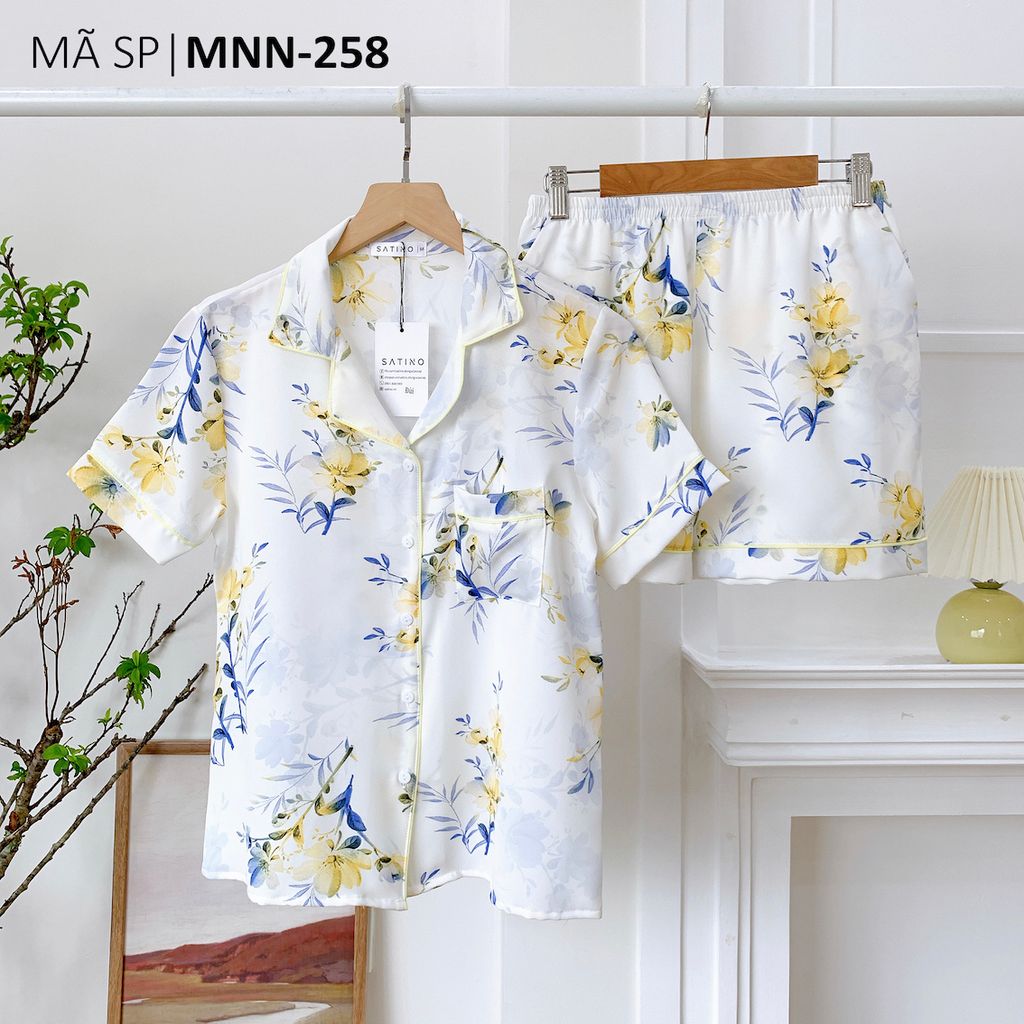 Pijama nữ Lụa Mango TNQN Satino - Viva Cream