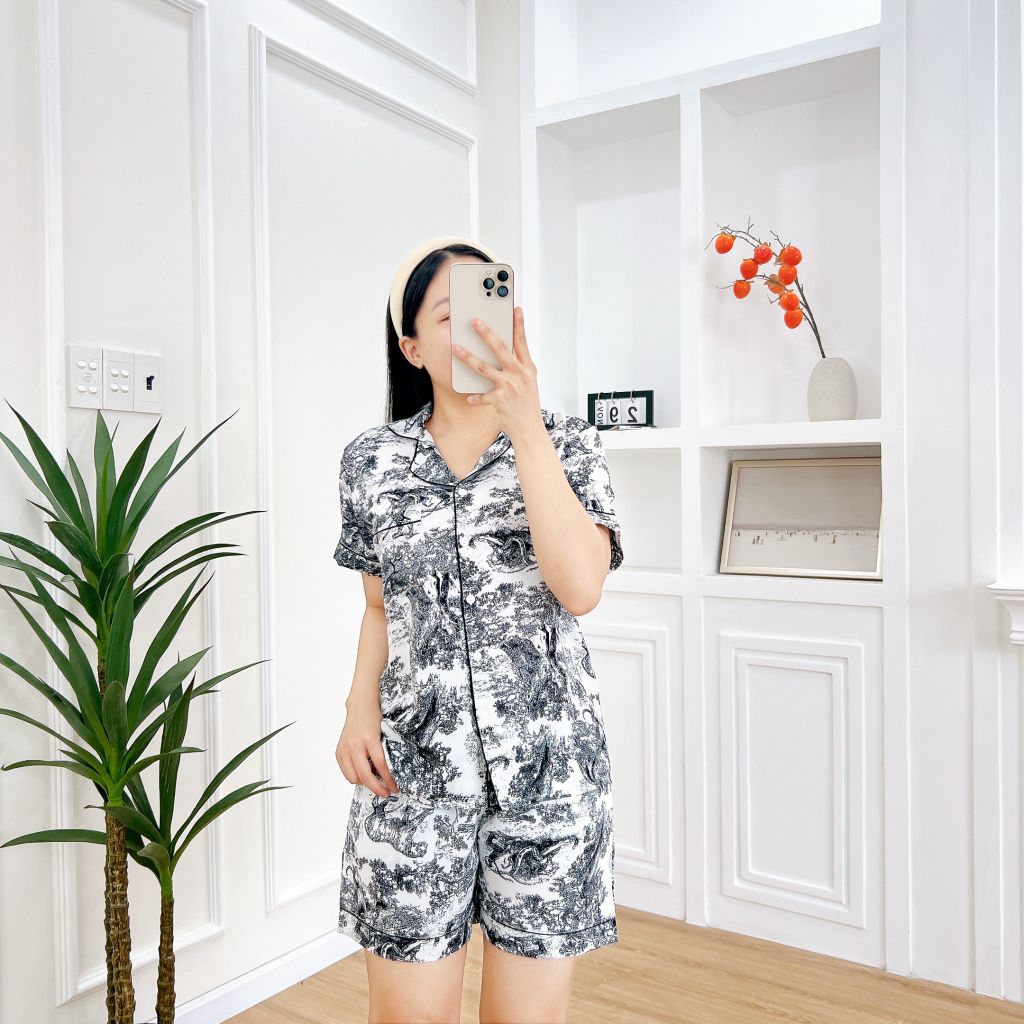 Pijama nữ Lụa Mango TNQN Satino - Toile White