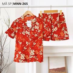 Pijama nữ Lụa Mango TNQN Satino - Envie Red Orange