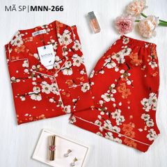 Pijama nữ Lụa Mango TNQN Satino - Envie Red Orange