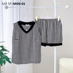 Pijama lụa mango mềm mại, không nhăn Satino SNQN - S-Sofie Black