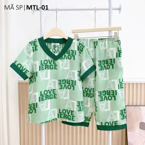 Đồ bộ mặc nhà lụa mango cổ tim Satino TNQL - T-Chisa Dark Green
