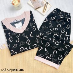 Đồ bộ mặc nhà lụa mango cổ tim Satino TNQL - T-Gina Black