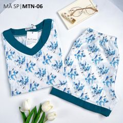 Pijama nữ Lụa Mango TNQN Satino cổ tim - T-Rita Mallard Green