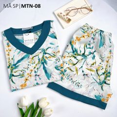 Pijama nữ Lụa Mango TNQN Satino cổ tim - T-Jimmy Mallard Green