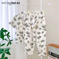 Pijama lụa mango mềm mại, không nhăn Satino TNQD cổ Y - Della White