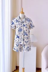 Pijama lụa Latin TNQN - Sparrow Ivory