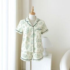 Pijama lụa Latin TNQN - Fiore Ivory